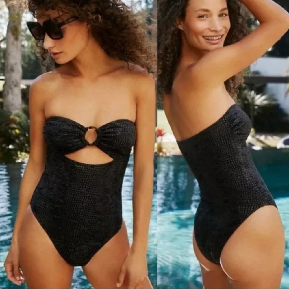 Solid & Striped Avery Blackout Coated Velvet One-Piece Swimsuit